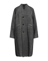HIGH HIGH WOMAN COAT BLACK SIZE L POLYESTER