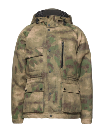 Woolrich Down Jackets In Military Green