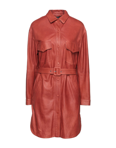 Vintage De Luxe Overcoats In Red
