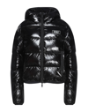 Dsquared2 Shiny Ripstop Hooded Down Jacket In Black