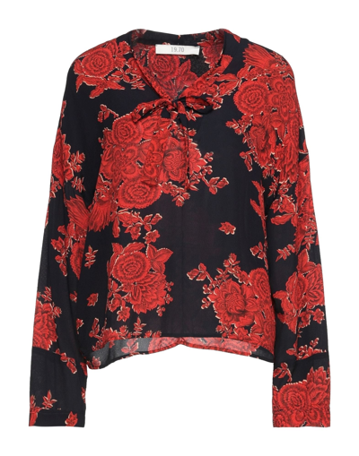 19.70 Nineteen Seventy Blouses In Dark Blue