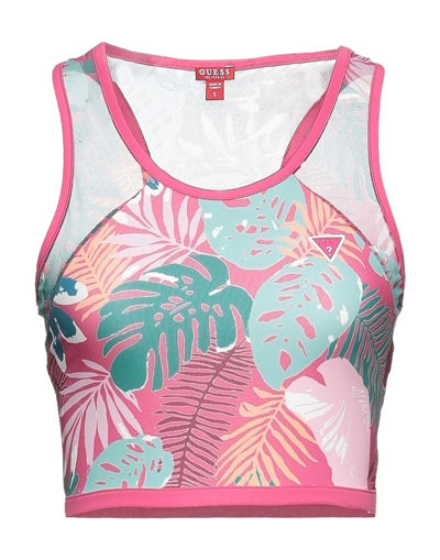 Guess Tank Tops In Pink