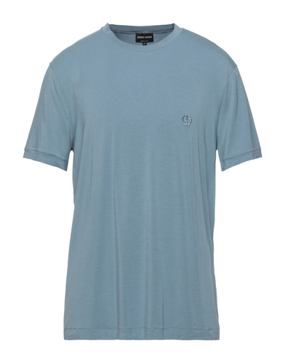 Giorgio Armani T-shirts In Sky Blue