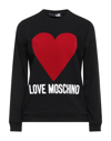 Love Moschino Sweatshirts In Black