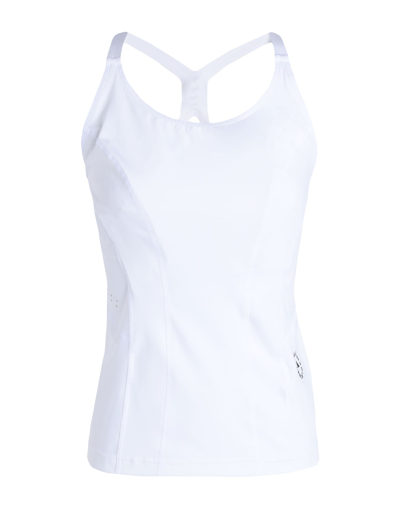 Adidas By Stella Mccartney Asmc Tpr Tank Woman Top White Size L Recycled Polyester, Elastane