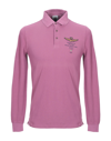 Aeronautica Militare Polo Shirts In Purple