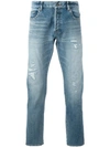 SAINT LAURENT low-waist slim-fit jeans,454712Y916O11785858
