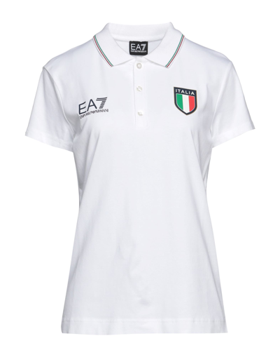 Ea7 Polo Shirts In White