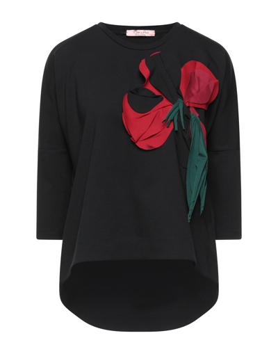 Rose A Pois Blouses In Black