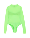 Not After Ten Woman Bodysuit Lime Green Size S Polyamide, Elastane In Green