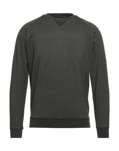 R3d Wöôd Man Sweatshirt Military Green Size L Cotton