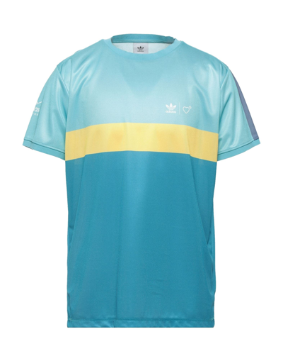 Adidas Originals X Human Made T-shirts In Turquoise