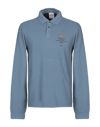 Aeronautica Militare Polo Shirts In Pastel Blue