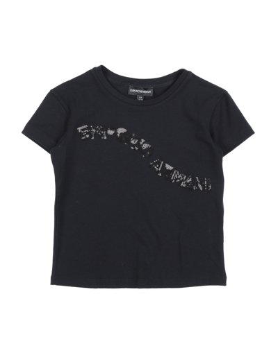 Emporio Armani Kids' T-shirts In Black
