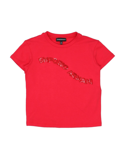Emporio Armani Kids' T-shirts In Red
