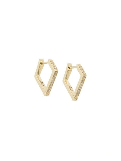 Lizzie Mandler Fine Jewelry 18kt Yellow Gold Huggies Diamond Single Earring In Metallic