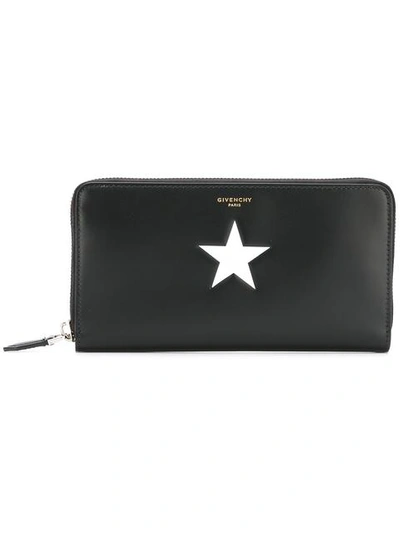 Givenchy Star Print Zipped Wallet In 001