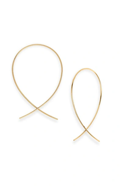 Lana Jewelry Jewelry Upside Down Small Hoop Earrings In Yellow Gold