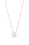 Dana Rebecca Designs Diamond Julianne Himiko Star Necklace In 14k White Gold With 14k Rose Gold Chain, 16 In Rose Gold/ White Gold