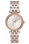 MICHAEL MICHAEL KORS 'PETITE DARCI' CRYSTAL BEZEL BRACELET WATCH, 26MM,MK3298