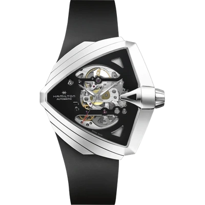 Hamilton Ventura Xxl Skeleton Auto In Black