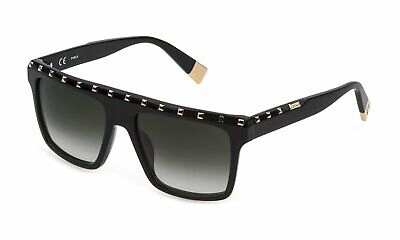 Pre-owned Furla Sunglasses Sfu535 0700 Black Smoke Woman
