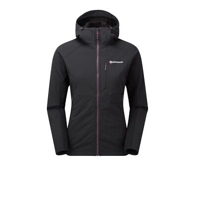 Pre-owned Montané Montane Womens Krypton Hooded Jacket Top Black Sports Outdoors Full Zip Warm