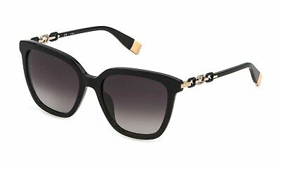 Pre-owned Furla Sunglasses Sfu532s 0700 Black Brown Woman