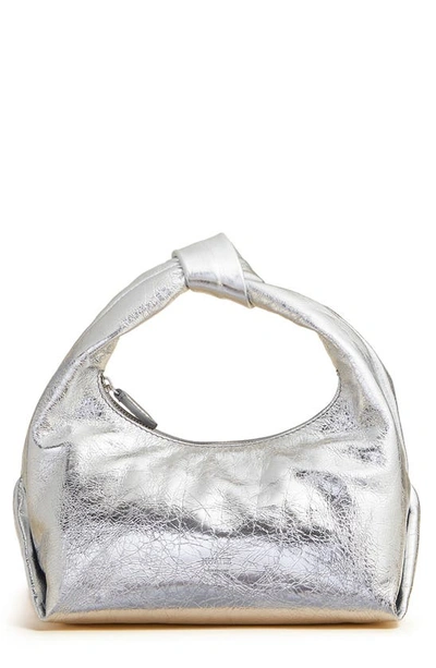 Khaite Beatrice Small Metallic Hobo Bag In Silver