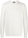 Drumohr Diamond-pattern Cotton Jumper In Bianco