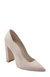 Marc Fisher Ltd Abilene Leather Block-heel Pumps In Taupe