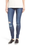 HUE RIPPED DENIM LEGGINGS,U17590