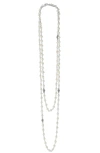 Lagos Sterling Silver Luna Cultured Freshwater Pearl Strand Necklace, 36 In White/silver