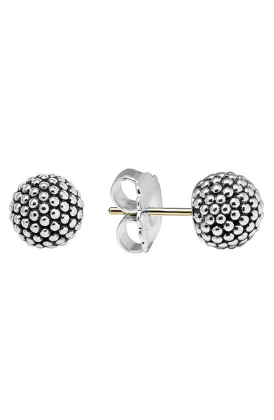 Lagos Columbus Circle Ball Stud Earrings In Silver