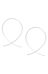 Lana Jewelry Large Upside Down Hoop Earrings In White Gold