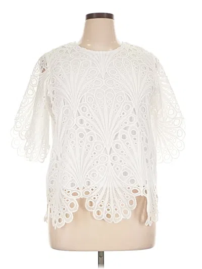 Pre-owned 52seven 3/4 Sleeve Blouse In White