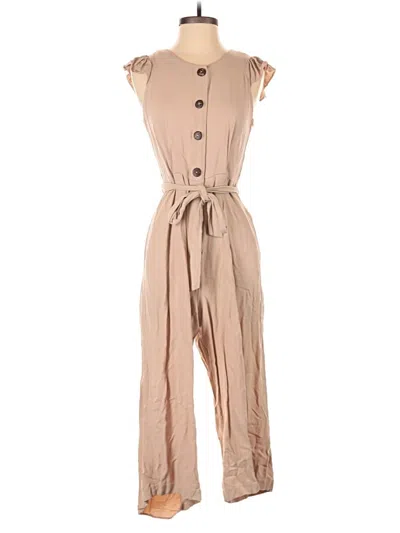 Pre-owned 52seven Jumpsuit In Tan