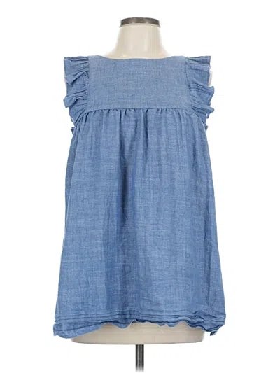 Pre-owned 52seven Sleeveless Blouse In Blue
