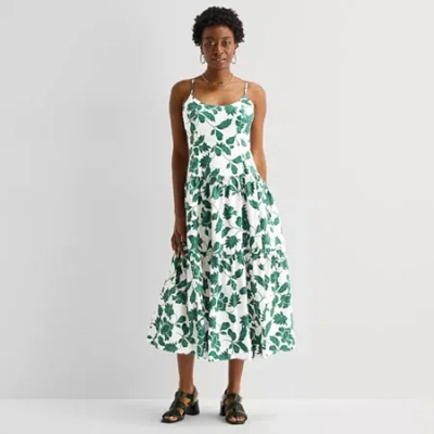 52seven Womens Scoop Neck Sleeveless Maxi Dress In Green