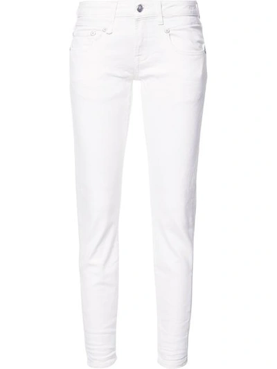 R13 Allison Distressed Skinny Jeans In White