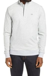 Travismathew Cloud 2.0 Quarter Zip Pullover In Heather Light Grey