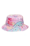 Etro Cappello Bucket Con Rilievo Logo Paisley In Pink