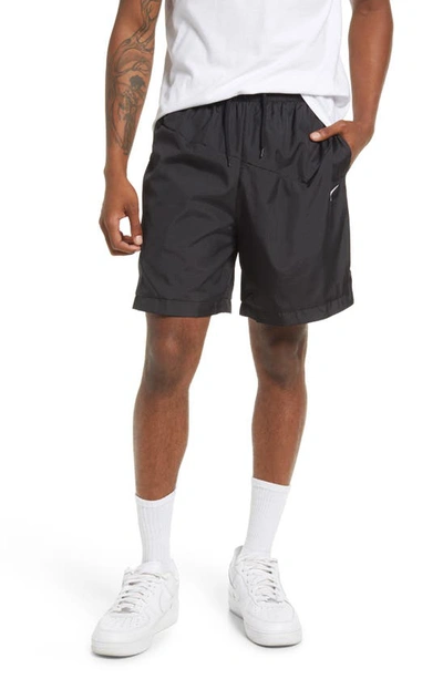 Nike Dna Tie Waist Shorts In Black/ Black/ Black/ White