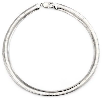 Pre-owned Elements Silver Beginnings Womens Omega 8mm Necklace - Silver