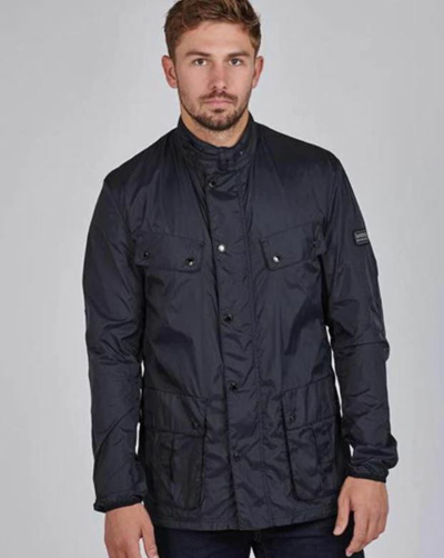 Pre-owned Barbour International Packable Duke Coat Small S Lightweight Black