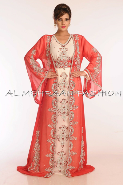 Pre-owned Fashion Elegant Dubai Royal Fantastic Moroccan Farasha For Dily Use Party Wear Dress Amf