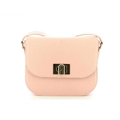 Pre-owned Furla Woman Shoulder Bag Fashion  1927 Small Light Pink Leather Round And Strap