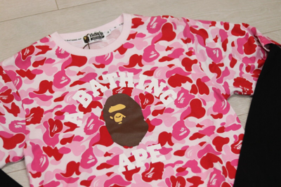 Pre-owned Bape X Abc College Layer | Pink | Size Medium | Camo A Bathing Ape Ls