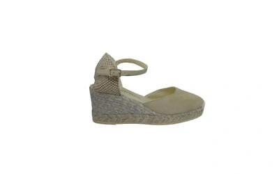 Pre-owned Espadrilles Wedge Woman Rope Robi (cream 39)