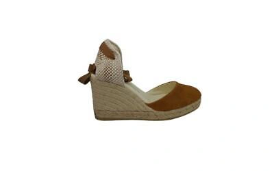 Pre-owned Espadrilles Wedges Woman Rope Coli Ante (leather N.37)
